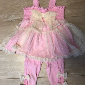 Lace bow boutique outfit